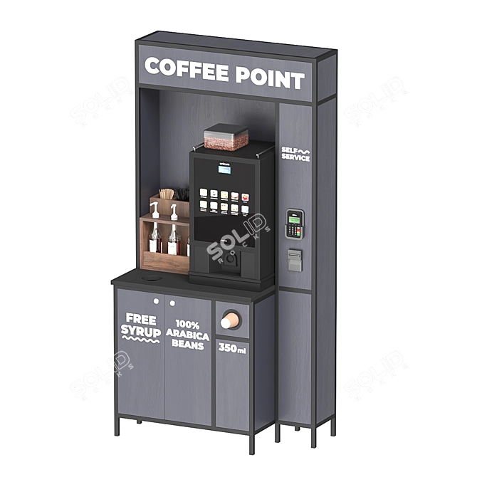 Coffee on the go: Self-Service Bar 3D model image 2