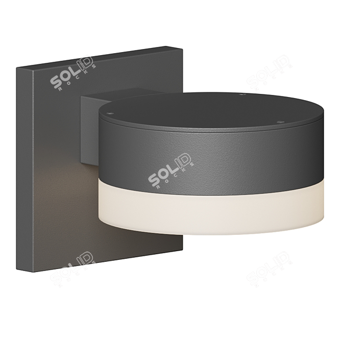 Sleek Outdoor Downlight Sonneman 3D model image 3