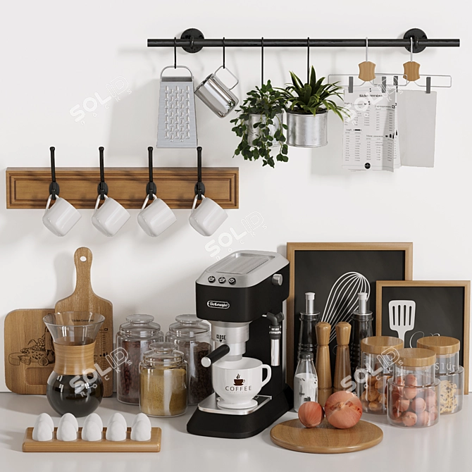 Kitchen Decorative Shelf Accessories 3D model image 1