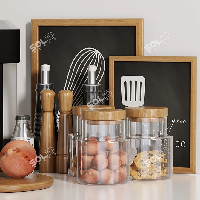 Kitchen Decorative Shelf Accessories 3D model image 2