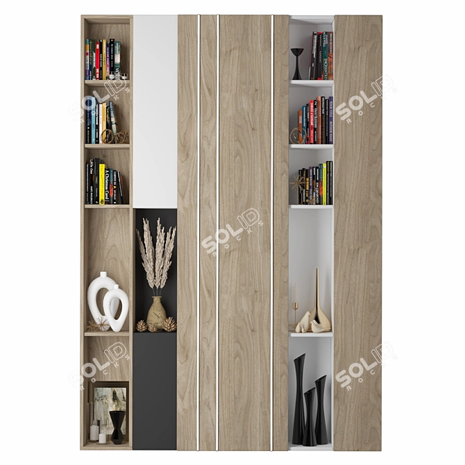 Spacious Shelves Cabinet: 2600x1800x300mm 3D model image 1