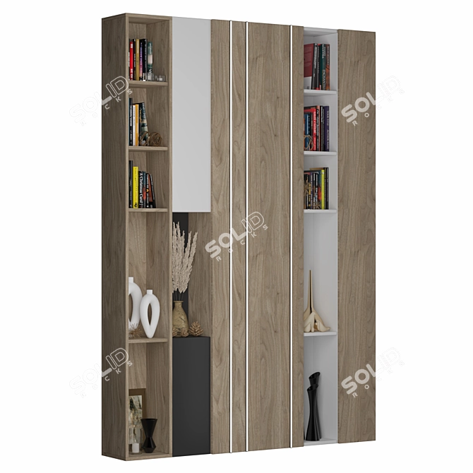 Spacious Shelves Cabinet: 2600x1800x300mm 3D model image 2