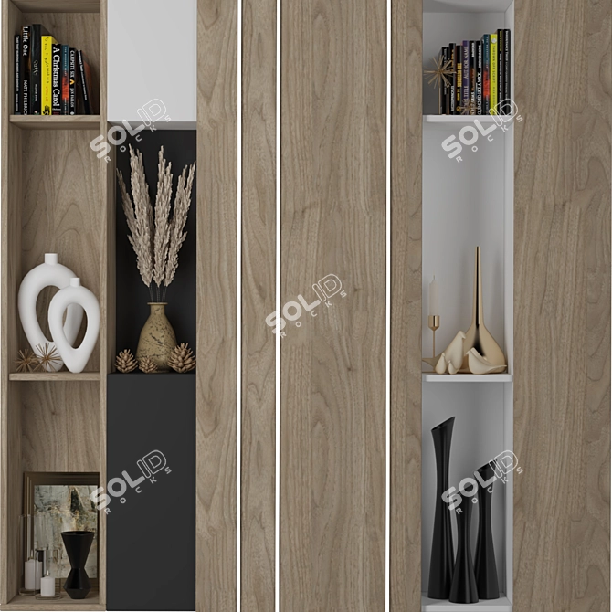 Spacious Shelves Cabinet: 2600x1800x300mm 3D model image 3