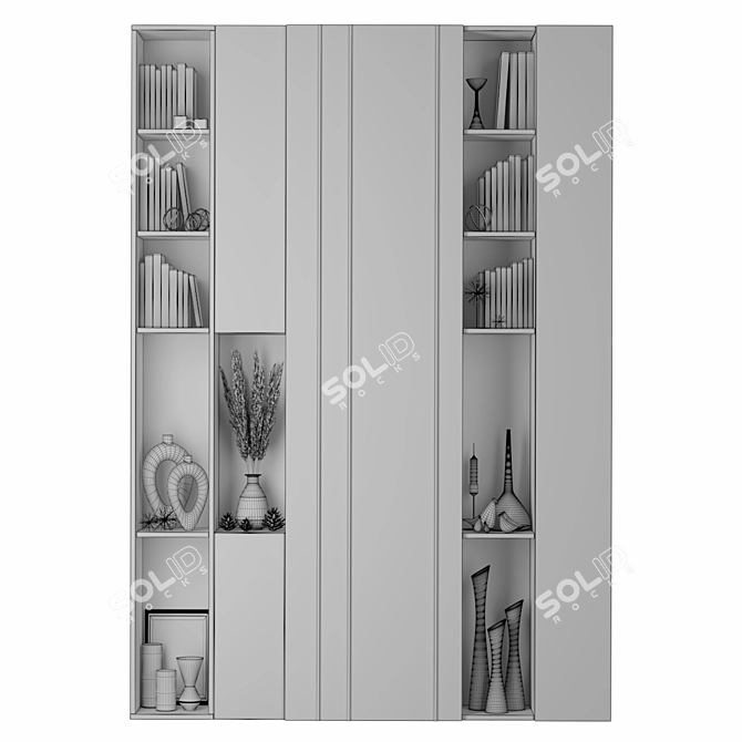 Spacious Shelves Cabinet: 2600x1800x300mm 3D model image 4