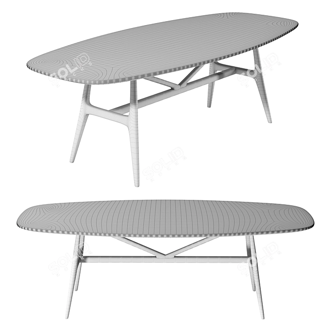 Gaudi Dining Table: Elegant Italian Design 3D model image 5