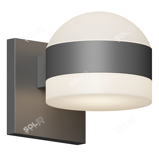 Modern Geometric Outdoor Wall Light 3D model image 3