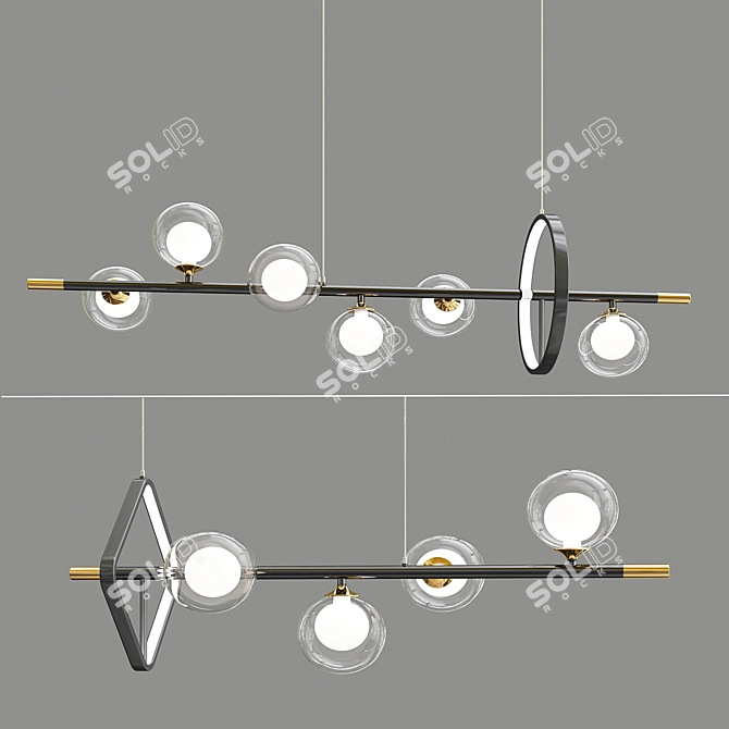 DAGFRID Matt Composition Luminaires 3D model image 1