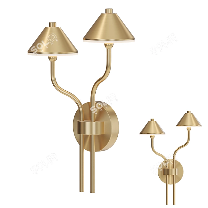 Modern Conical Wall Lamp  3D model image 1