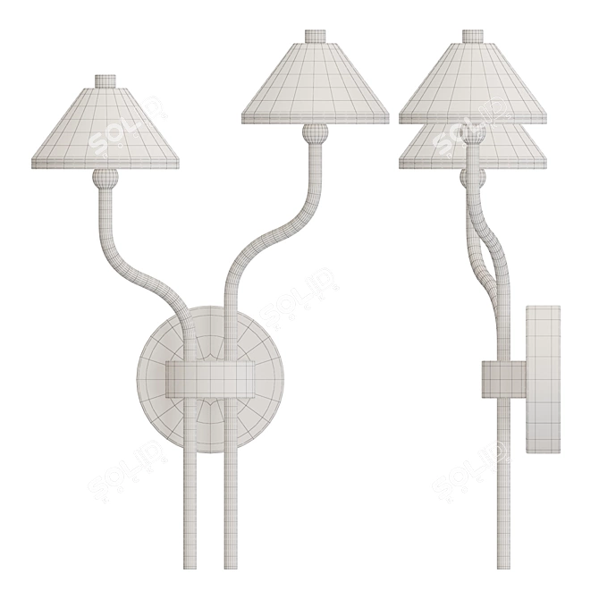 Modern Conical Wall Lamp  3D model image 6