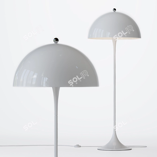 Panthella Mushroom Lamp: Iconic Design 3D model image 1