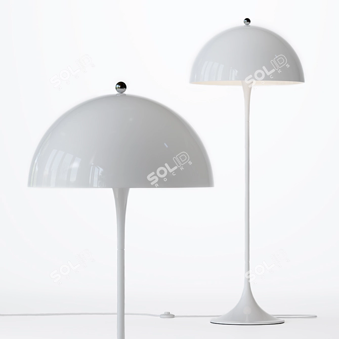 Panthella Mushroom Lamp: Iconic Design 3D model image 4