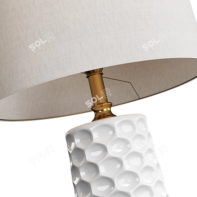 Sesia White Honeycomb Table Lamp | Modern Lighting 3D model image 2