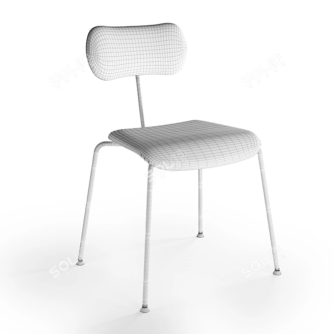 Velvet Nod Chair 3D model image 2