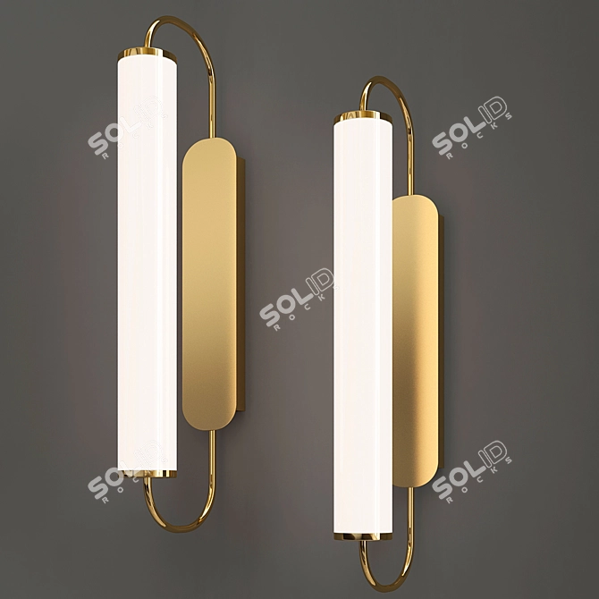 Elegant Rumba Wall Sconce 3D model image 3