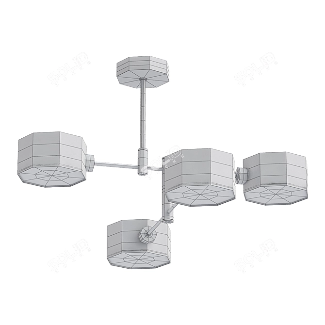 ASHLEY Ceiling Chandelier E14 4*60W 220V 3D model image 2