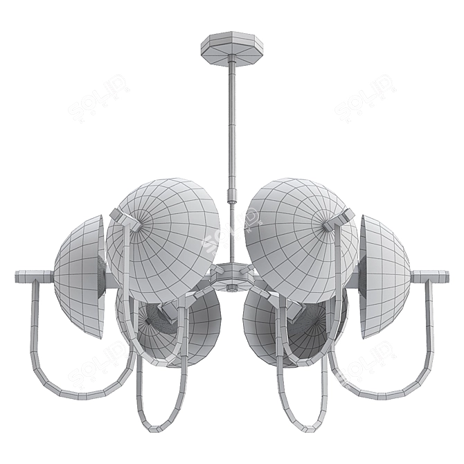 Elegant Odeon Light GRANTA Chandelier 3D model image 2