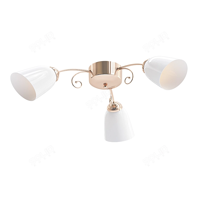 Stylish Elvan Ceiling Chandelier 3D model image 1