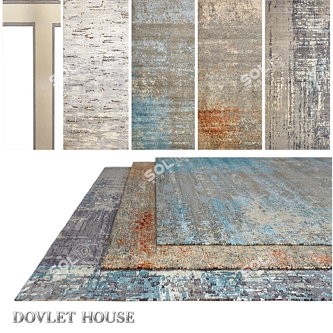 DOVLET HOUSE Carpet Set (Part 749) 3D model image 1