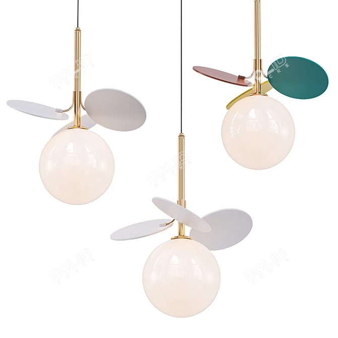 Elegant MATISSE Pendant Light 3D model image 1