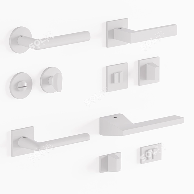 Tupai Door Handles: Modern Selection 3D model image 2