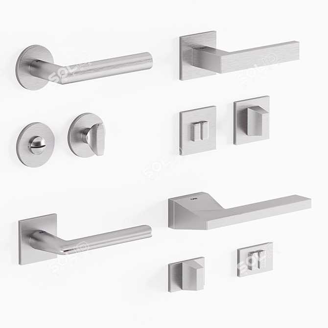 Tupai Door Handles: Modern Selection 3D model image 3