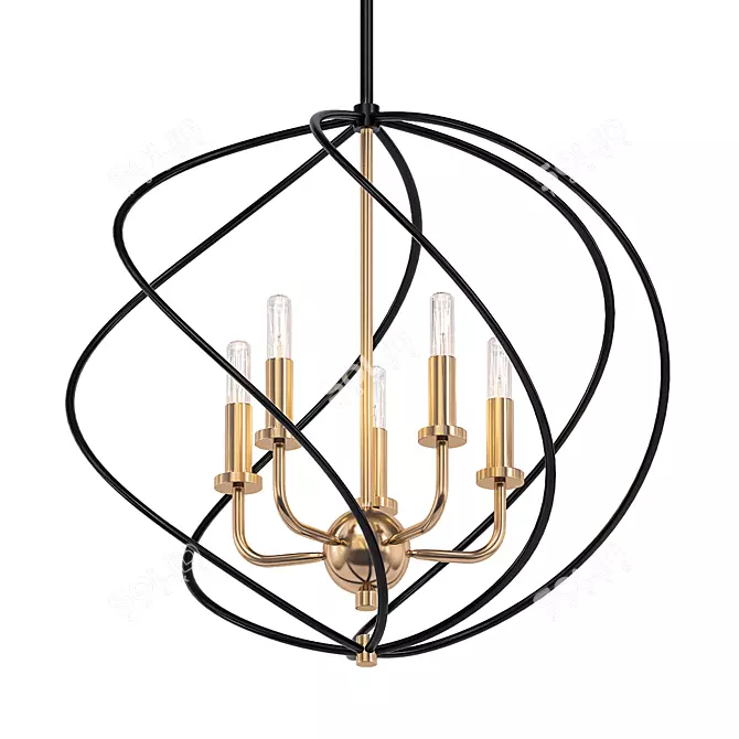 Elk Lighting Iredell 5-Light Chandelier 3D model image 1