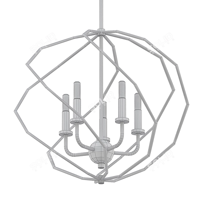 Elk Lighting Iredell 5-Light Chandelier 3D model image 2