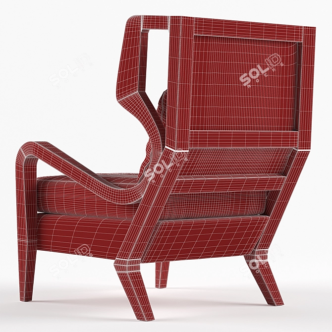 Elegant Teak Chair: Carol 3D model image 4