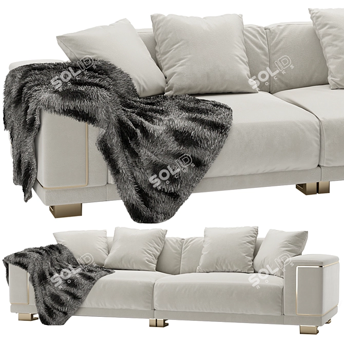 Icon Lite Sofa: Elegant Geometric Design 3D model image 4