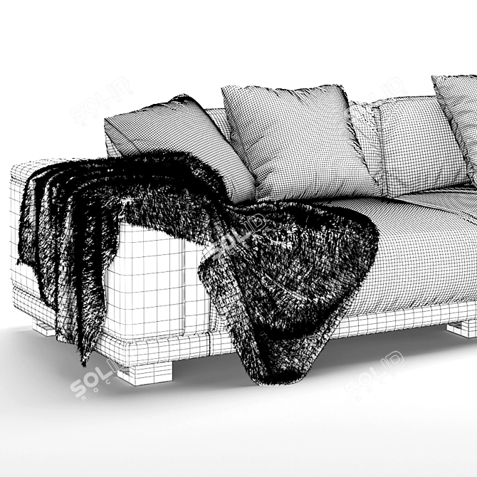 Icon Lite Sofa: Elegant Geometric Design 3D model image 5