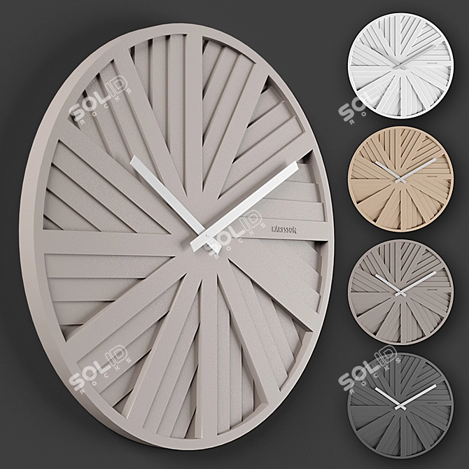 Slide into Style with Karlsson Wall Clock 3D model image 1