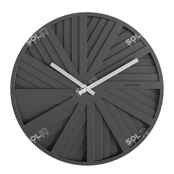 Slide into Style with Karlsson Wall Clock 3D model image 2