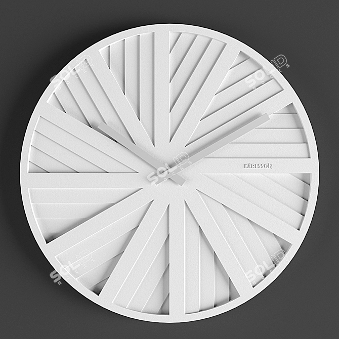 Slide into Style with Karlsson Wall Clock 3D model image 4