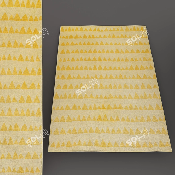 Stylish Non-Slip IKEA Rugs 3D model image 2