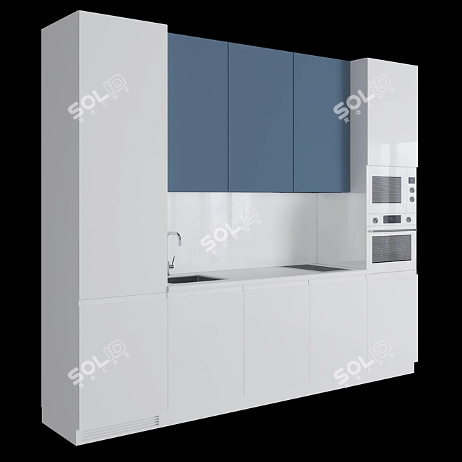 Modern Modular Kitchen: Sleek and Stylish 3D model image 3