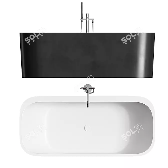 Luxurious Duravit Bathtub Plus 3D model image 2