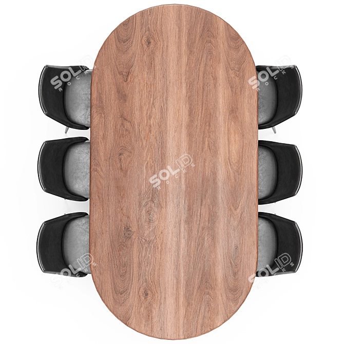 Scalloped Jewel Dining Table 3D model image 2