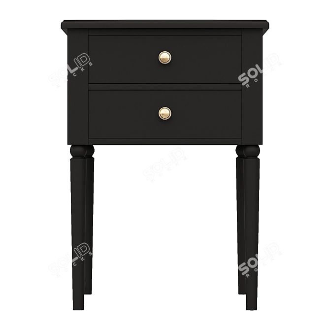 Blues Bedside Table: Stylish and Compact 3D model image 2