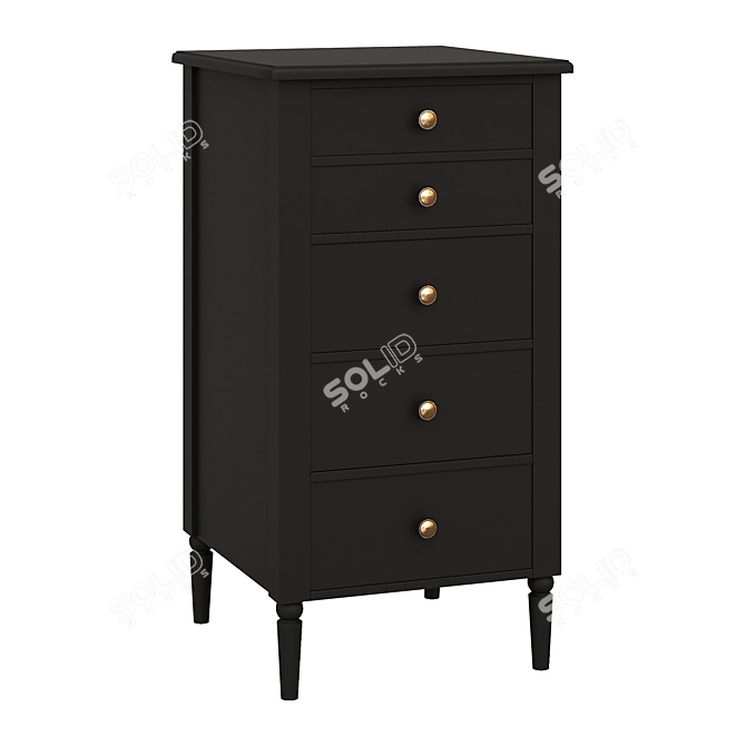 Modern Blues High Chest of Drawers 3D model image 1