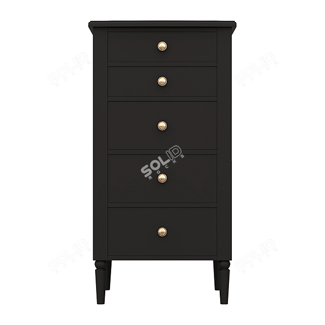 Modern Blues High Chest of Drawers 3D model image 2