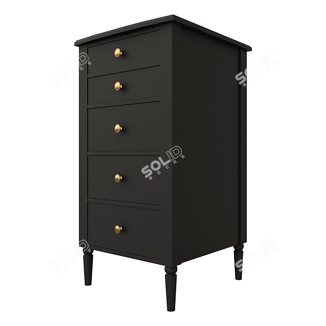Modern Blues High Chest of Drawers 3D model image 3
