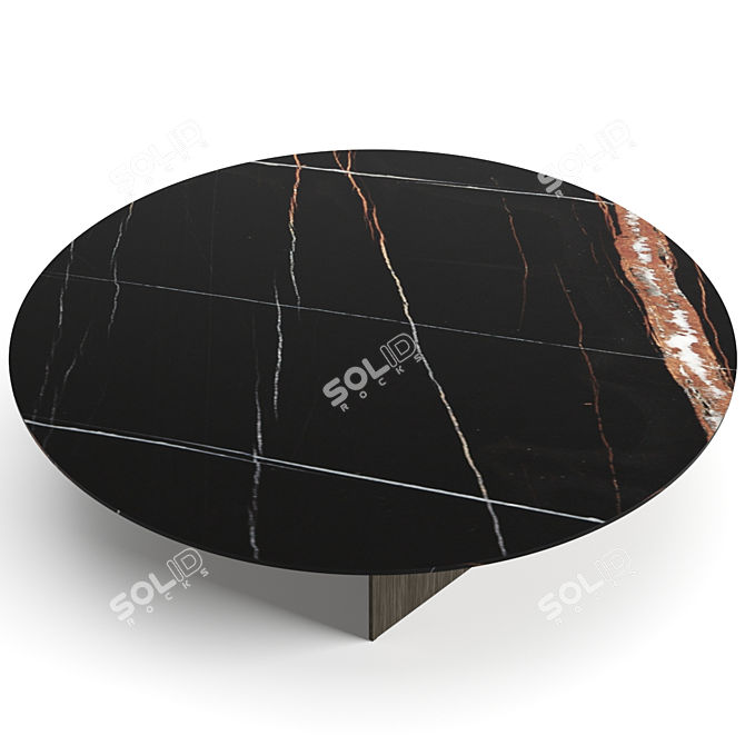 Elegant Marble Coffee Table Set 3D model image 6