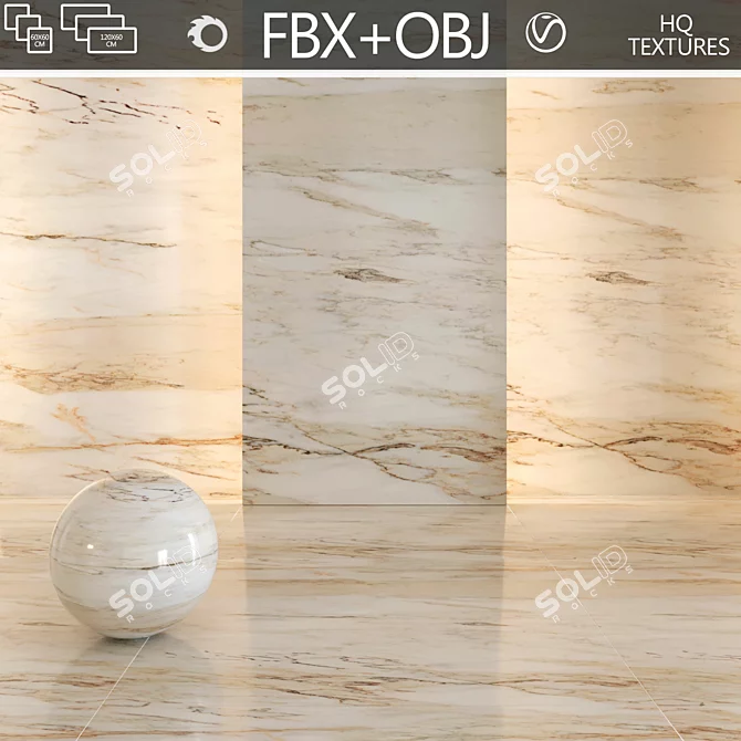 Elegant White Marble №4, 6K 3D model image 1