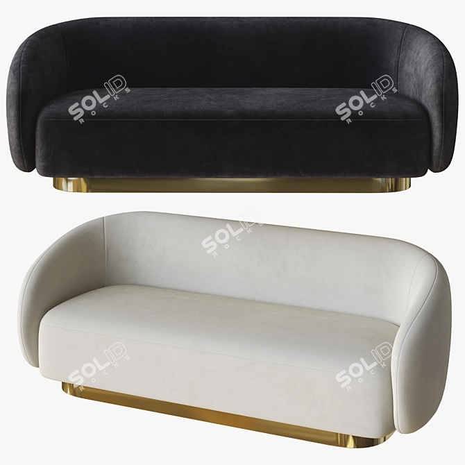 Elegant Brice Eichholtz Sofa 3D model image 1