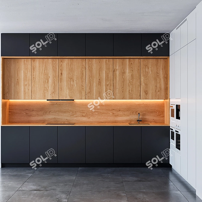 Modern Kitchen22: Spacious, Stylish & Functional 3D model image 2