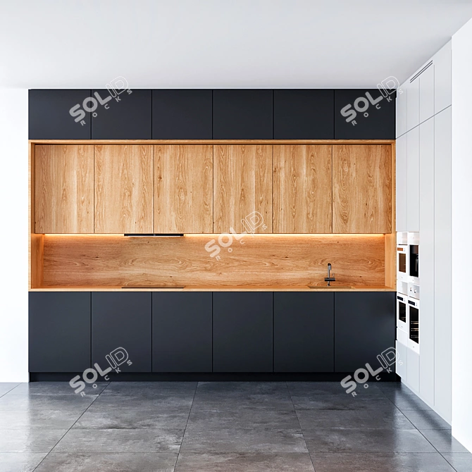 Modern Kitchen22: Spacious, Stylish & Functional 3D model image 6