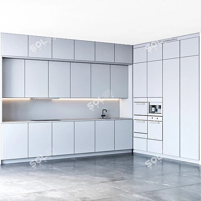 Modern Kitchen22: Spacious, Stylish & Functional 3D model image 10