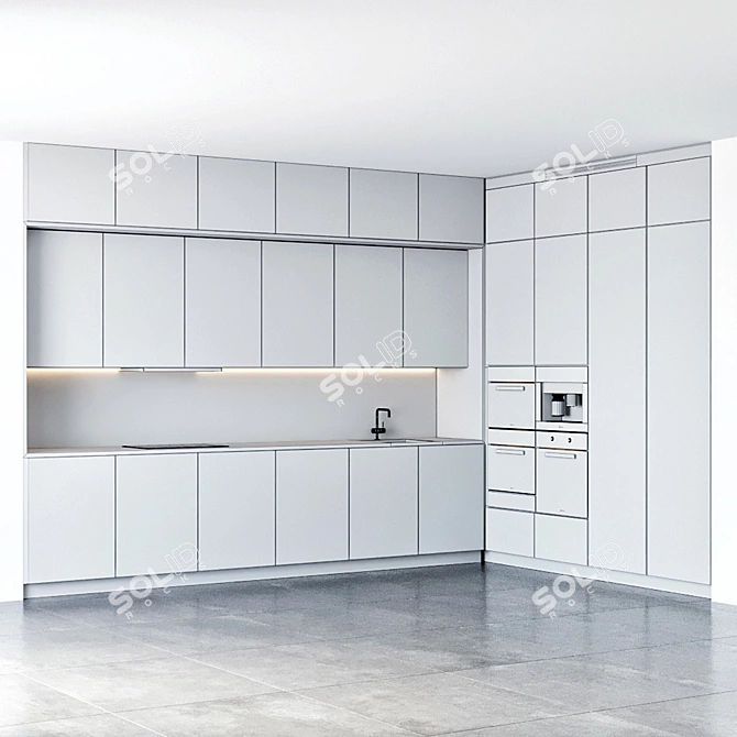 Modern Kitchen22: Spacious, Stylish & Functional 3D model image 11