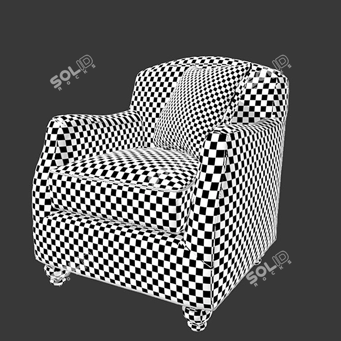  Stylish Club Chair: V-Ray, 36,844 Polys | MAX 2016 3D model image 3