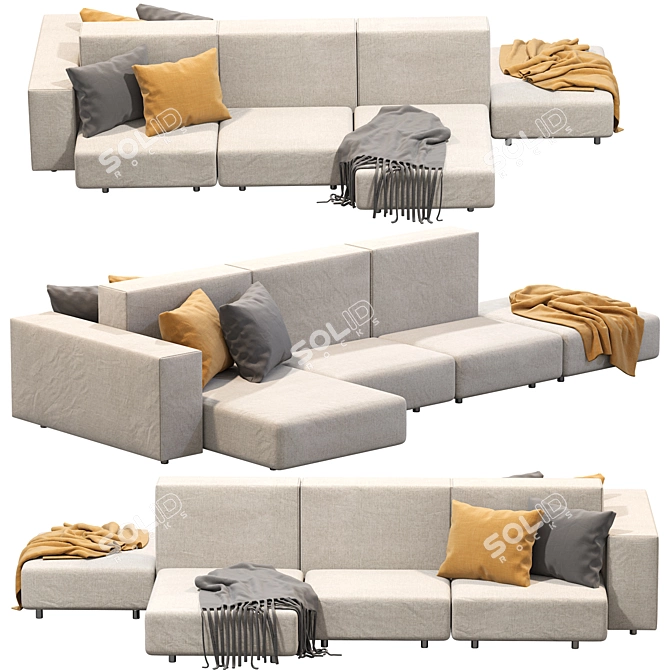 Extra Wall Sofa - Modern and Versatile Design 3D model image 5